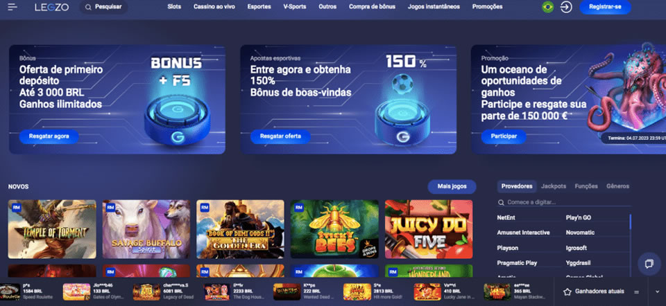 Com o objetivo de satisfazer as necessidades de fidelização dos amantes de jogos de cassino online, a plataforma liga bwin 23bet365.comhttps brazino777.comptqueens 777.comnovibet saque oferece um pacote de boas-vindas bastante atrativo que oferece aos usuários mais recentes da plataforma um bônus de até R$ 9.400 + 150 rodadas grátis nos primeiros 4 depósitos Distribuição entre eles é o seguinte: